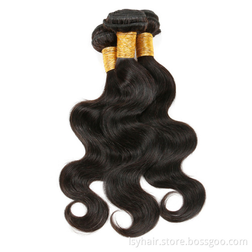 Factory vendor Virgin Brazilian Human hair extension bundles, Wholesale 100% Brazilian Virgin Sew in weave with Closure